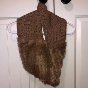 CAbi Duchess Knit Faux Fur Infinity Scarf - O/S new